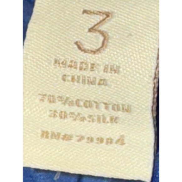 Chicos Womens Blue Button-Down Shirt Size 3 Cotton Blend Long Sleeve Roll Tab Ca - Picture 2 of 9